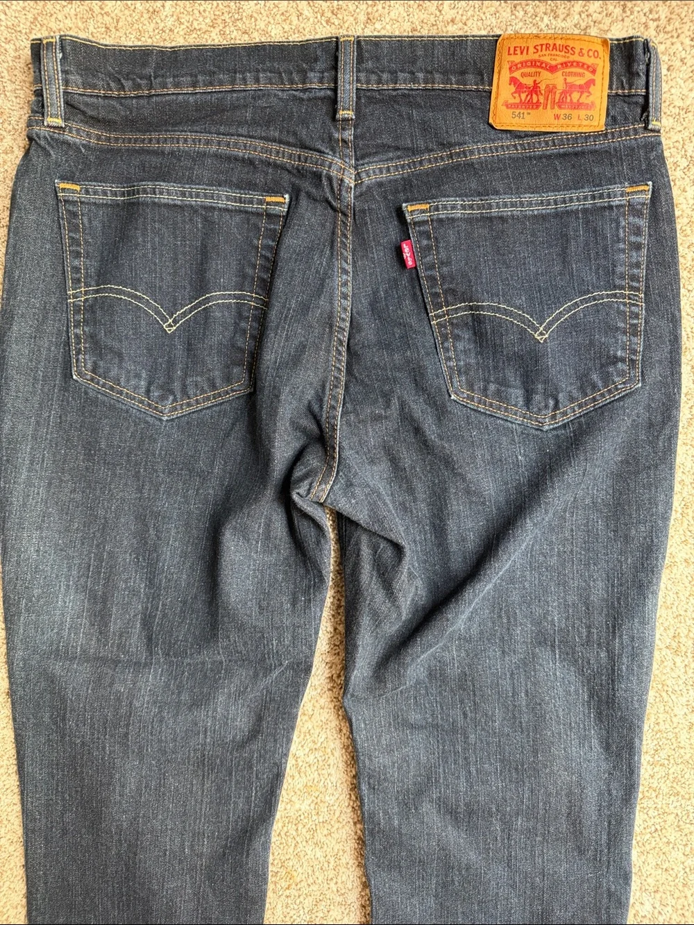LEVI Dark Wash Straight Leg Jean